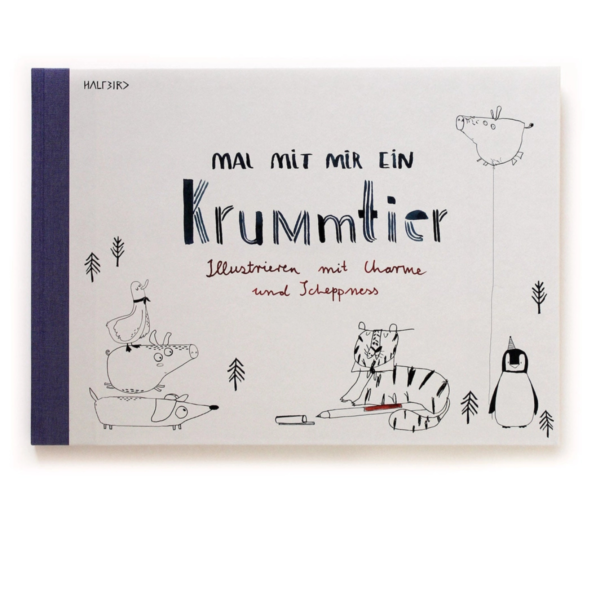 Schritt für Schritt zeichnen lernen: Das Malbuch Krummtiere von Halfbird zeigt Kindern ab 3 Jahren, wie krumme Tiere ganz einfach gelingen.