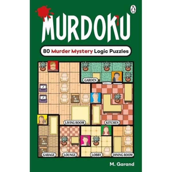 80 illustrierte Krimi-Logikrätsel im Sudoku-Stil: Verdächtige zuordnen, Fall lösen. Englisches Rätselbuch von M. Garand – tolles Geschenk für Denksportler.