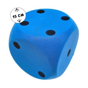 Schaumstoffwürfel XXL: 15 × 15 cm, nur 149 g, weich zum Werfen und Rollen. Für Würfel-, Bewegungs- und Zahlenspiele drinnen und draussen, ab 3 Jahren.