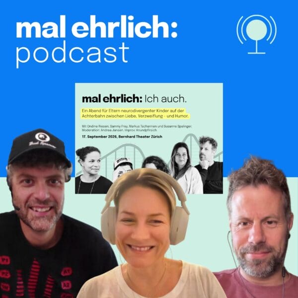 Sammy Frey, Andrea Jansen und Markus Tschannen auf dem Podcast-Cover