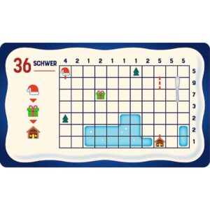 Logikrätsel für die Adventszeit: 40 wiederverwendbare Karten mit Stift – hilf dem Weihnachtsmann, die Geschenke pünktlich zu liefern. Ab 12 Jahren.
