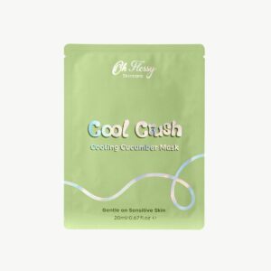 Kühlende Gesichtsmaske für Tweens & Teens mit Gurke, Aloe Vera und Hyaluronsäure. Tuch aus Bambusfaser, passend für kleinere Gesichter. Vegan.