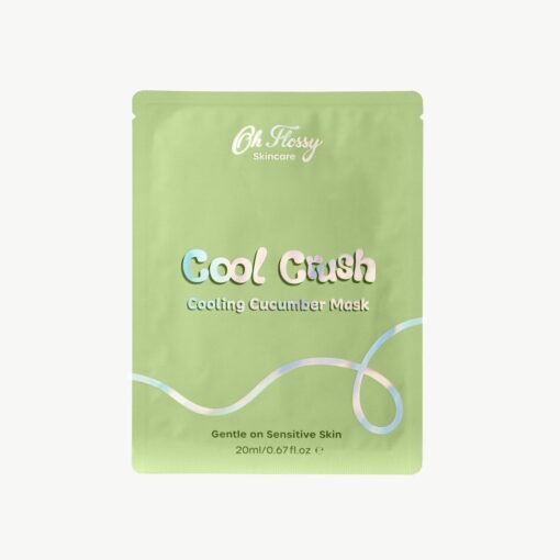 Kühlende Gesichtsmaske für Tweens & Teens mit Gurke, Aloe Vera und Hyaluronsäure. Tuch aus Bambusfaser, passend für kleinere Gesichter. Vegan.