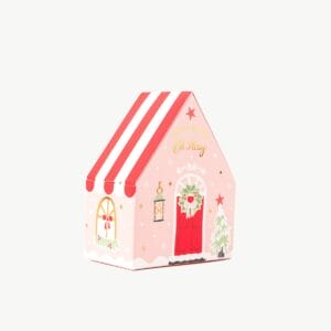 Lidschatten-Set für Kinder in der Weihnachtshaus-Schachtel: 4 schimmernde Farben, vegan und mit Wasser abwaschbar. Ideal fürs Samichlaus-Säckli.